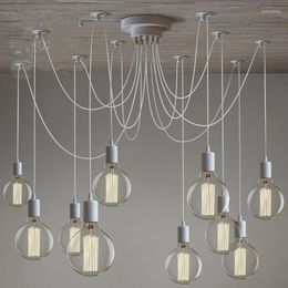 Pendant Lamps Modern White Spider 3/4/6/8/10/12 Heads Lights Creative Heavenly Maids Scatter Blossoms Home Lighting