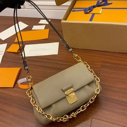 Дизайнерская сумка через плечо счетчика качества, роскошная сумка на цепочке, сумка с клапаном из натуральной кожи, искусственная сумка через плечо высотой 24 см с коробкой ZL048