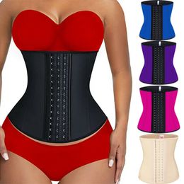 Waist Tummy Shaper Fajas Colombians Latex Trainer Cincher Long Torso Body Shapewear Women Slimming Belly Sheath Girdles 9 Steel Bones 230331