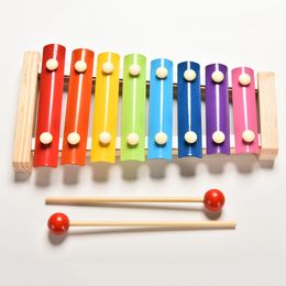 Percussões de xilofone de madeira Baby Music Instrument Toy Infant Musical Funny Toys for Boy Girls Educational Toys