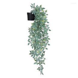 Decorative Flowers Artificial Plants Wall Mounted Fake Hanging Vines For Room Home Decor Spring Indoor Outdoor Shelf