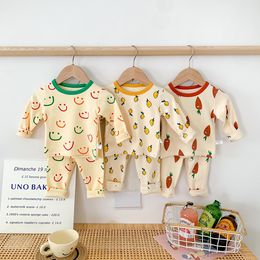 Pajamas Baby Clothing Set Children's Family Set Spring Baby Girls Pajama Set Boys Girls Two Piece TopPants 230331