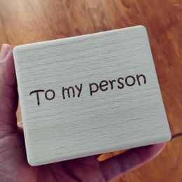 Decorative Figurines To My Person Forever Customized Song Music Box Po Engraved Play Once Open Birthday Wedding Christmas Souvenir Gift