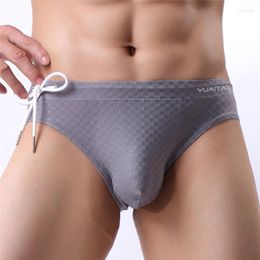 Underpants Sexy Men Briefs Low Waist Underwear Adjustable Waistline Cueca Gay Man Bikini Calzoncillos Hombre Panties