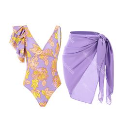 Bustiers Corsets Vintage Ruffled Swimwear Women Bohemian Dress Fashion Print Bikinis Pool Bathing Suit Ladies Swimming Wear XVXV