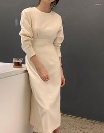 Casual Dresses Women Bodycon Party Slim Dress 2023 Arrivals White Midi Office Lady Elegant Wear Woke Fashion Clothes