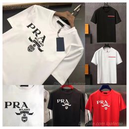 Camisetas masculinas de grife masculinas casuais camisetas soltas com estampa de letras mangas curtas mais vendidas camisetas masculinas luxuosas tamanho S-XXXXL PRAS#