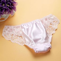 Women's Panties 1 Piece 100% Silk Women's Sexy Lace Underwear M L XL MS011 230331