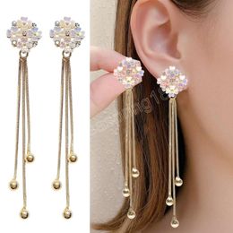 Pear Shaped Green Cubic Zirconia Dangle Earrings Women Elegant Wedding Party Ear Accessories Nice Gift New Jewellery