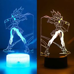 Night Lights Valorant Neon 3D Led Night Light For Kid Anime Game Dual Colorful Sunset Lamp Children Bedroom Decor Illusion Birthday Gift Jett P230331