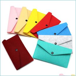 Storage Bags Felt Glasses Bag Phone Coin Women Men Mobile Cell Case Wallet Purse Drop Delivery Home Garden Housekee Organisation Dhkq8