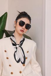 Большие рамки пилотные солнцезащитные очки женщин модная набережная дизайн бренд