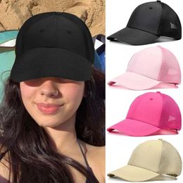 2023 Unisex Summer Baseball Cap for Men and Women Fashion Breathable Hat Soild Colour Mesh Caps Wide-brimmed Sunscreen Hats