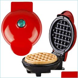 Other Kitchen Dining Bar Mini Electric Waffles Maker 110V220V Bubble Egg Cake Oven Breakfast Love Heart Shaped Waffle Eu Us Uk Pl Dh28B