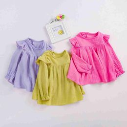 Summer Girls Clothes Sets 2pcs Fly Sleeve T-shirts Ruffle Shorts Toddler Girl Clothes Suits Sleepwear Solid Kids Clothing