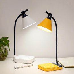 Table Lamps JJC USB Rechargeable LED Folding Desk Lamp Eye Protection Touch Dimmable Reading Light 3 Colour Modes