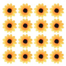 Decorative Flowers 100 Pcs Artificial Sunflower Little Daisy Gerbera Flower Heads For Wedding Party Decor