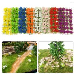 Decorative Flowers 28PCS/Box Mini Game Scenery Sandbox Flower Cluster Wild Miniature Grass Model Scene Simulation Terrain Production