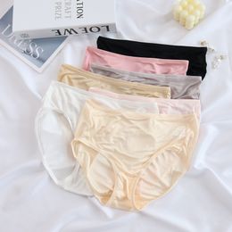 Women's Panties 1 piece 100% pure silk women's medium height underwear M L XL 2XL SG014 230331