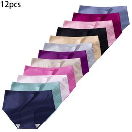 Women's Panties Women's underwear Ice silk seamless underwear Sexy comfortable breathable fabric Elastic underwear Sales of 12 pieces 35-90KG 230331