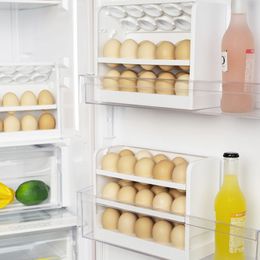 Storage Holders Racks Kitchen Egg Holder Refrigerator Stand Shelf Fresh Box s Display Rack s Container Fridge Organizer 230331