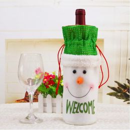 Christmas Decorations Wholesale 300PCs/lot Upmarket Doll Old Snowman Elk Wine Bottle Bag