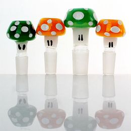 Unique Design Bowls Colourful Mushroom Style Glass Bong Bowls 10mm 14mm 18mm Male Female Mushroom Bowls Oil Rig Glass Water Pipes