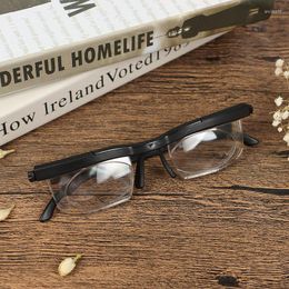 Sunglasses Vision Focus Adjustable TR90 Reading Glasses Myopia Eye -6D To 3D Variable Lens Correction Binocular Magnifying