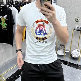 2023 Designers T shirt Summer Europe American Stars Fashion Mens tshirts Star Satin Cotton Casual t-shirt Women mans Tees Black White M-4XL