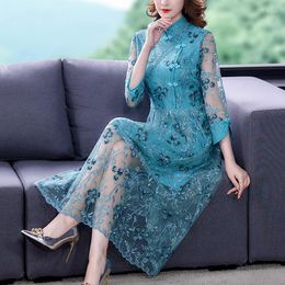 Casual Dresses Improved Cheongsam High-grade 2023 Spring And Summer Foreign Style Belly Cover Slimming Dress Female