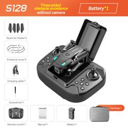 S128 Mini Drone 4K HD Camera Three-sided Obstacle Avoidance Air Pressure Fixed Height Professional Foldable Quadcopter Toys