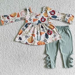 Clothing Sets Fall Boutique Girls Long Sleeve Pants Set Pumpkin Halloween Baby Toddlers Girl Clothes Wholesale Children Outfits