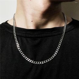 Choker Temperament Classic Men Cube Rope Chain Necklace Width 3MM Stainless Steel Long For Women Jewellery