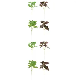 Decorative Flowers 8 Pcs Home Decor Artificial Mint Stems Nordic Leaves Flower DIY Peppermint Plants Vase Imitation