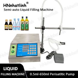 1 Head Filling Machines Semi Automatic Peristaltic Pump Liquid Filling Machine Perfume Juice Essential Oil Bottle Water Filler 0.5ML-650ML