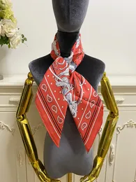 Women's square scarf scarves 100% twill silk material pint letter horse pattern size 90cm - 90cm