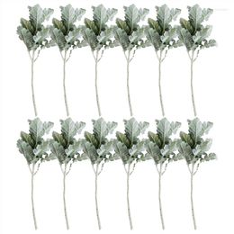 Decorative Flowers Dusty Artificial Greenery Bush Plants For Wedding Flower Fillers DIY Bouquets And Floral