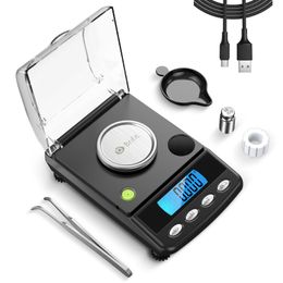 Measuring Tools 0001g Precision Digital Jewellery Scale 20g USB Powered Electronic Weighing LCD Mini Lab Balance s 230331