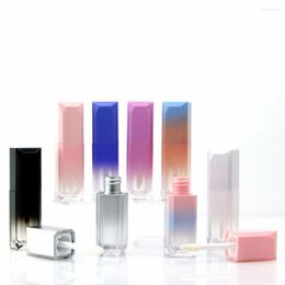 Storage Bottles 30/100 PCS 5ML Gradient Colorful Empty Lip Gloss Tubes Cap Square Tube Packing Container DIY Bottle