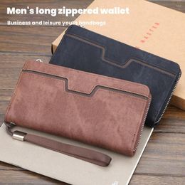 Wallets Men's Vintage Long Zipper Wallet Multifunctional Lightweight Purse Gift For Birthday Anniversary
