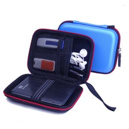 Duffel Bags EVA Hard Case Storage Bag For Power Bank Cable Earphone Portable Travel Digital Accessories Organizers Pouch Mesh Pattern