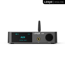 Karaok Player Loxjie A30 Masaüstü Stereo Ses Power Amplifikatör Kulaklık Amp Desteği Aptx Bluetooth 50 ESS DAC Yonga Uzaktan Kumanda 230331
