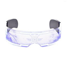 Party Decoration LED Visor Glasses Fashionable 7 Colour Cool Sunglasses With Lights Luminous Rave For Kids Adults