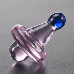 DHL Universal Coloured glass UFO carb cap Smoking Accessories Hat style dome for Quartz banger Nails glass water pipes dab oil rigs