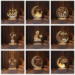 Night Lights Ramadan Decorations for Home 3D Led Night Light EID Mubarak Decor EID MUBARAK KAREEM Eid Al Adha Islam Muslim Party Nightlight P230331