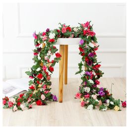 Decorative Flowers 1Pcs Decoration DIY Garden Arch Vine Christmas For Wedding Artificial Rose Home Room Spring