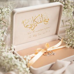 Other Event Party Supplies Personalise Flannel Jewellery Box Cutom Wedding Ring Box Necklace Ring Earring Bracelet Gift Boxs Wedding Jewellery Box For Bride 230331
