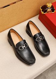 2023 Men Dress Shoes Fashion Genuine Leather Business Office Work Formal Shoes Male Brand Designer Party Wedding Flats Size 38-45