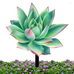 Garden Decorations Succulent Stakes Waterproof Creative Lawn Acrylic 2D Flower Family Silhouette