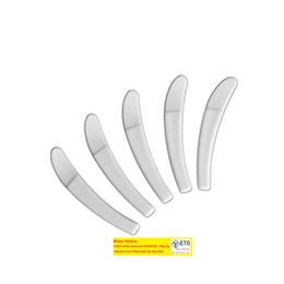 100pcslot Mini Cosmetic Spatula Scoop Disposable White Spatula 50mm Plastic Sp